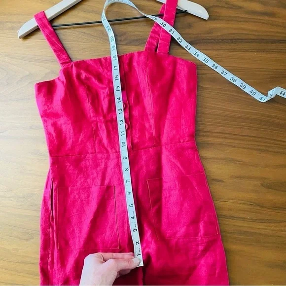 STAUD Bay Cropped Red Jumpsuit - Picture 11 of 15